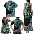 Honouring 50 Year Of NAIDOC Family Matching Tank Maxi Dress and Hawaiian Shirt Honouring The Next Generation Pastel Aboriginal Art