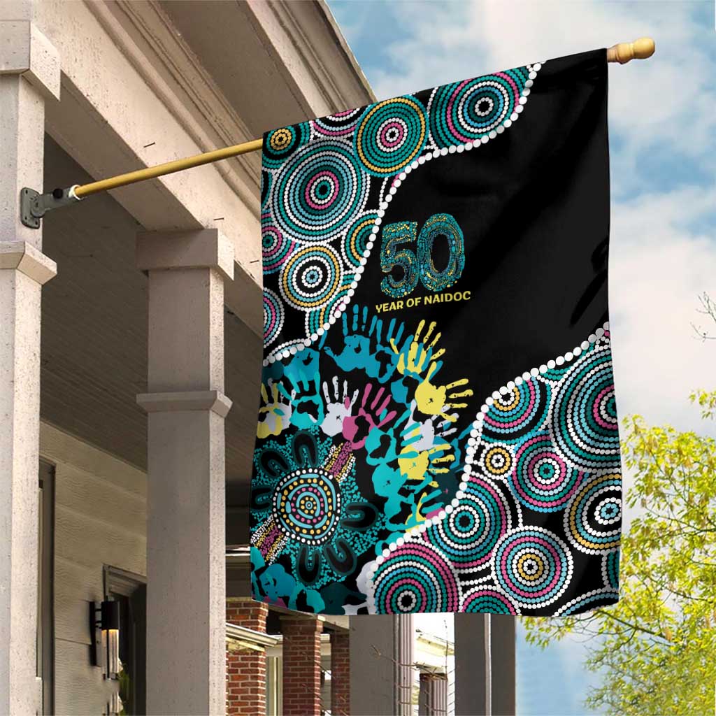 Honouring 50 Year Of NAIDOC Garden Flag Honouring The Next Generation Pastel Aboriginal Art