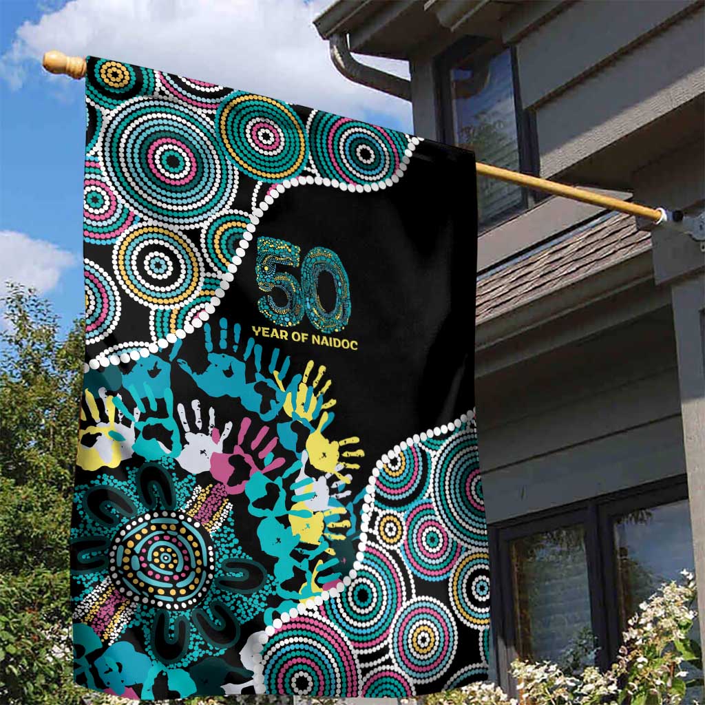 Honouring 50 Year Of NAIDOC Garden Flag Honouring The Next Generation Pastel Aboriginal Art