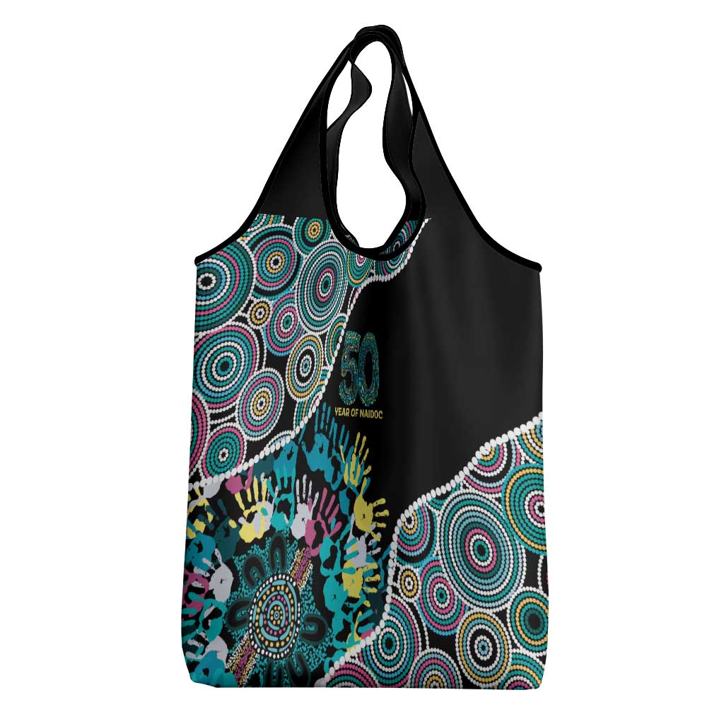 Honouring 50 Year Of NAIDOC Grocery Bag Honouring The Next Generation Pastel Aboriginal Art