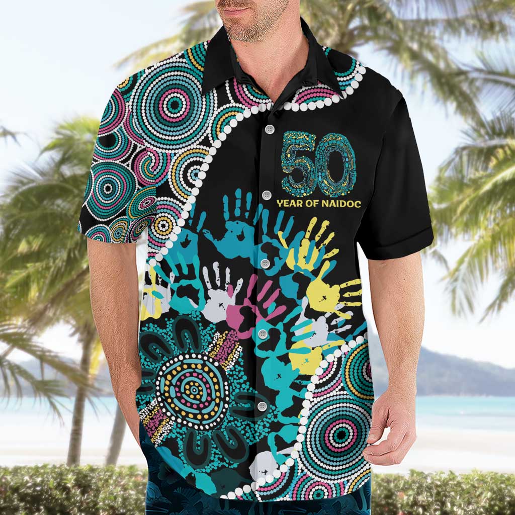 Honouring 50 Year Of NAIDOC Hawaiian Shirt Honouring The Next Generation Pastel Aboriginal Art