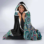 Honouring 50 Year Of NAIDOC Hooded Blanket Honouring The Next Generation Pastel Aboriginal Art