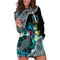 Honouring 50 Year Of NAIDOC Hoodie Dress Honouring The Next Generation Pastel Aboriginal Art