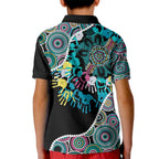 Honouring 50 Year Of NAIDOC Kid Polo Shirt Honouring The Next Generation Pastel Aboriginal Art