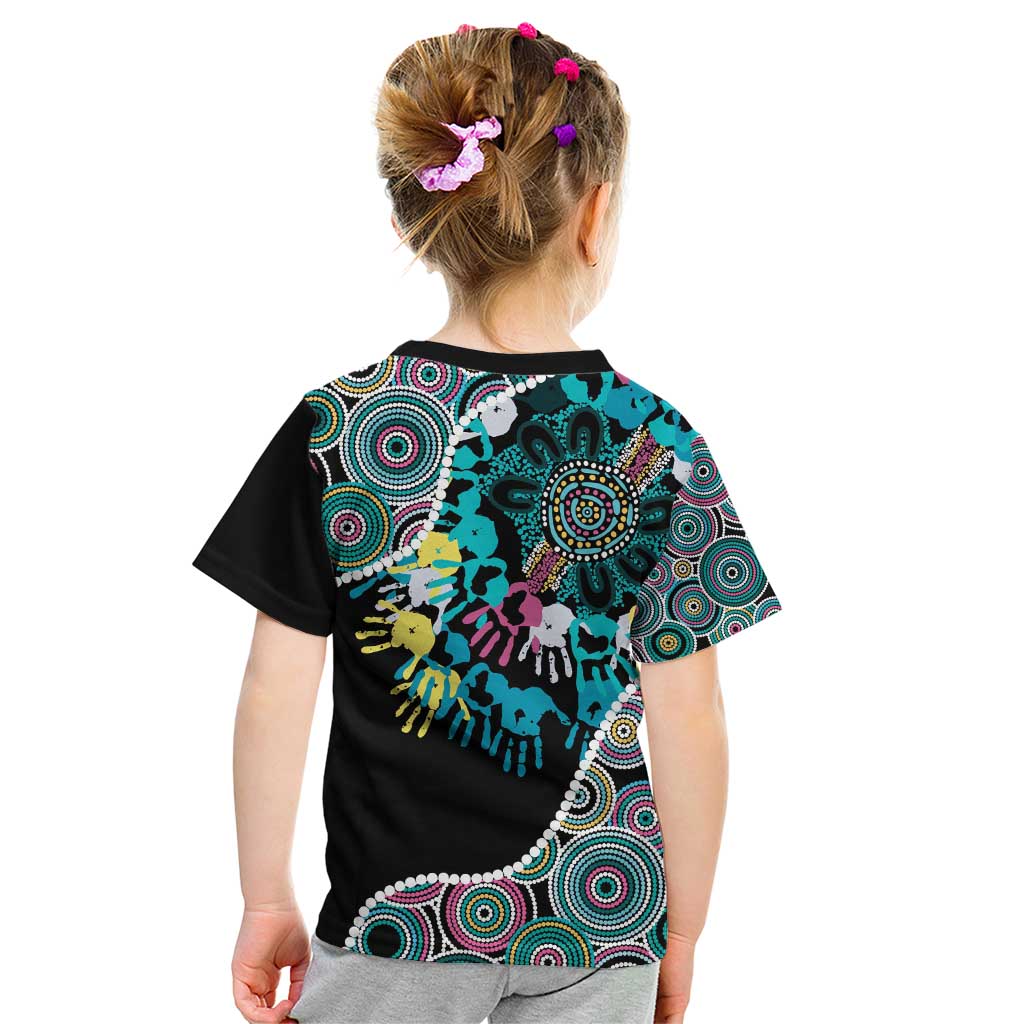 Honouring 50 Year Of NAIDOC Kid T Shirt Honouring The Next Generation Pastel Aboriginal Art