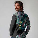 Honouring 50 Year Of NAIDOC Long Sleeve Polo Shirt Honouring The Next Generation Pastel Aboriginal Art