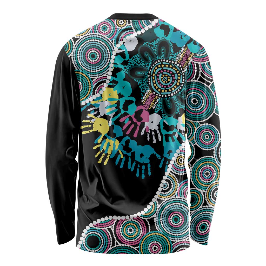 Honouring 50 Year Of NAIDOC Long Sleeve Shirt Honouring The Next Generation Pastel Aboriginal Art