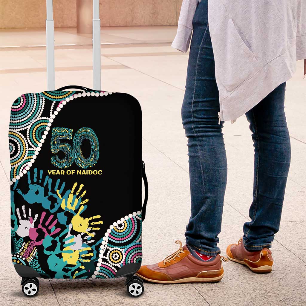 Honouring 50 Year Of NAIDOC Luggage Cover Honouring The Next Generation Pastel Aboriginal Art