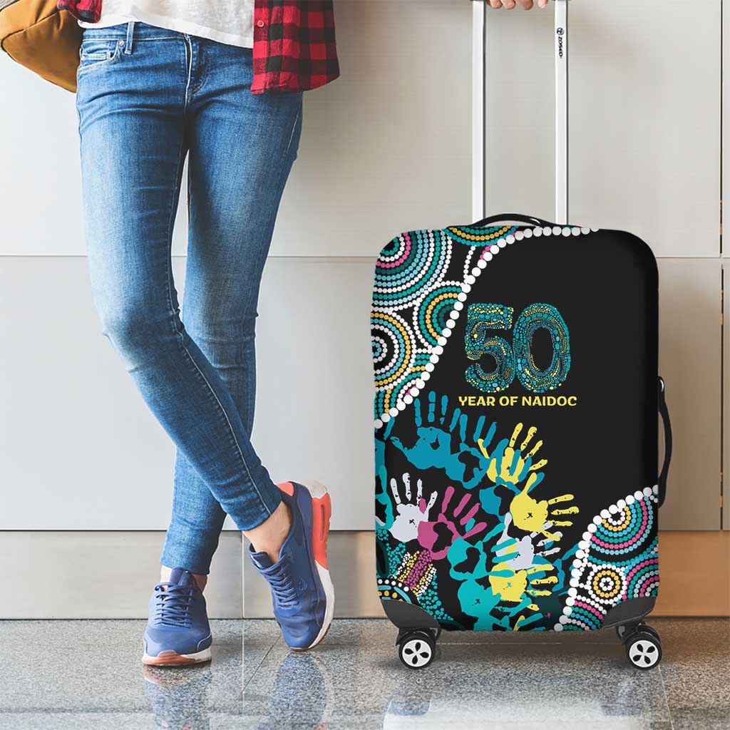Honouring 50 Year Of NAIDOC Luggage Cover Honouring The Next Generation Pastel Aboriginal Art