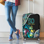 Honouring 50 Year Of NAIDOC Luggage Cover Honouring The Next Generation Pastel Aboriginal Art