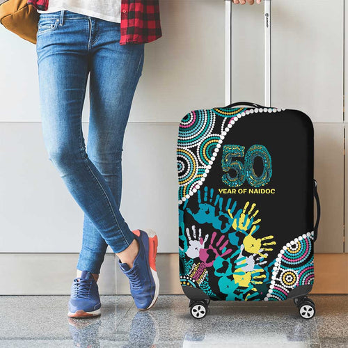 Honouring 50 Year Of NAIDOC Luggage Cover Honouring The Next Generation Pastel Aboriginal Art