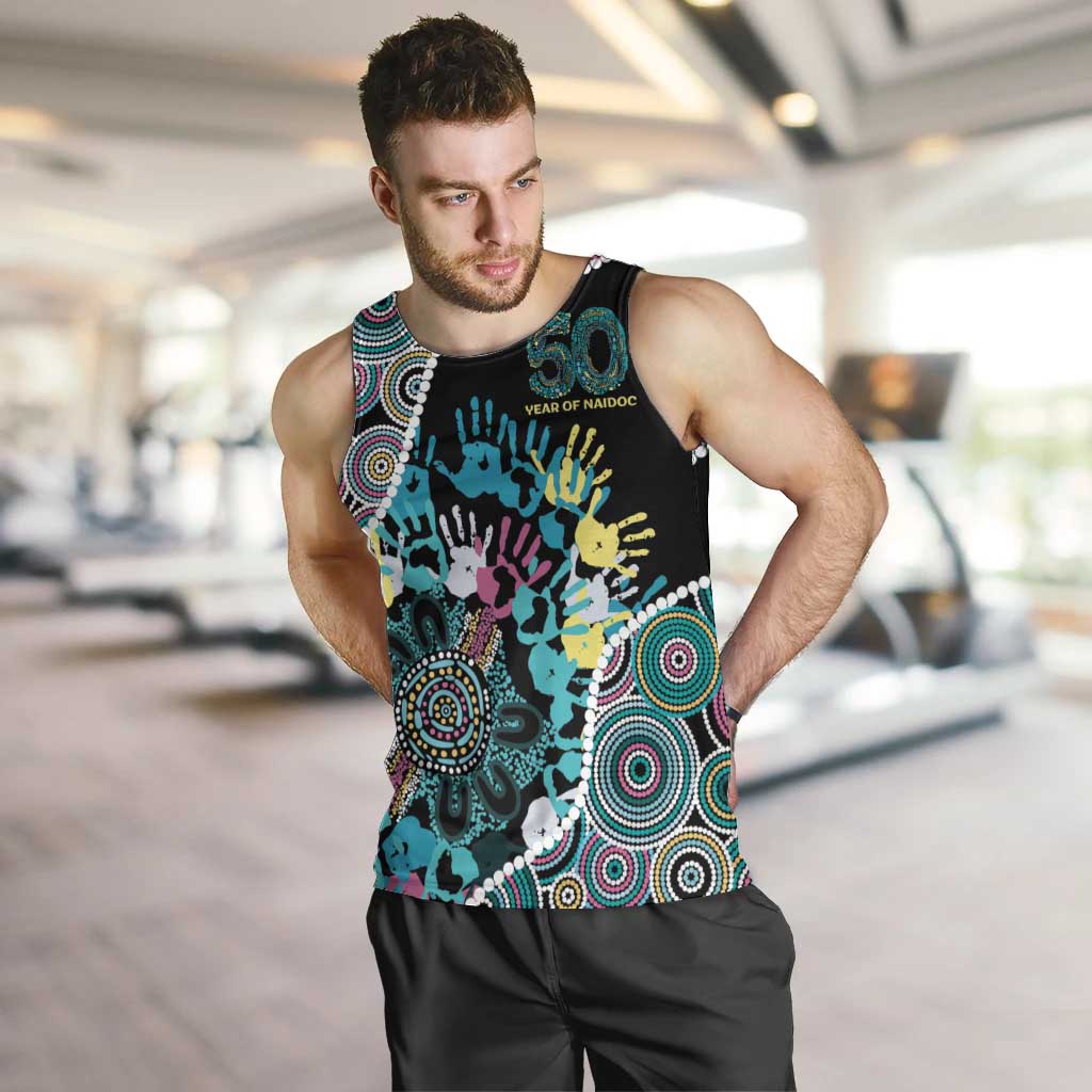Honouring 50 Year Of NAIDOC Men Tank Top Honouring The Next Generation Pastel Aboriginal Art