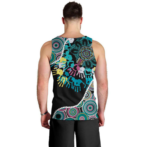 Honouring 50 Year Of NAIDOC Men Tank Top Honouring The Next Generation Pastel Aboriginal Art
