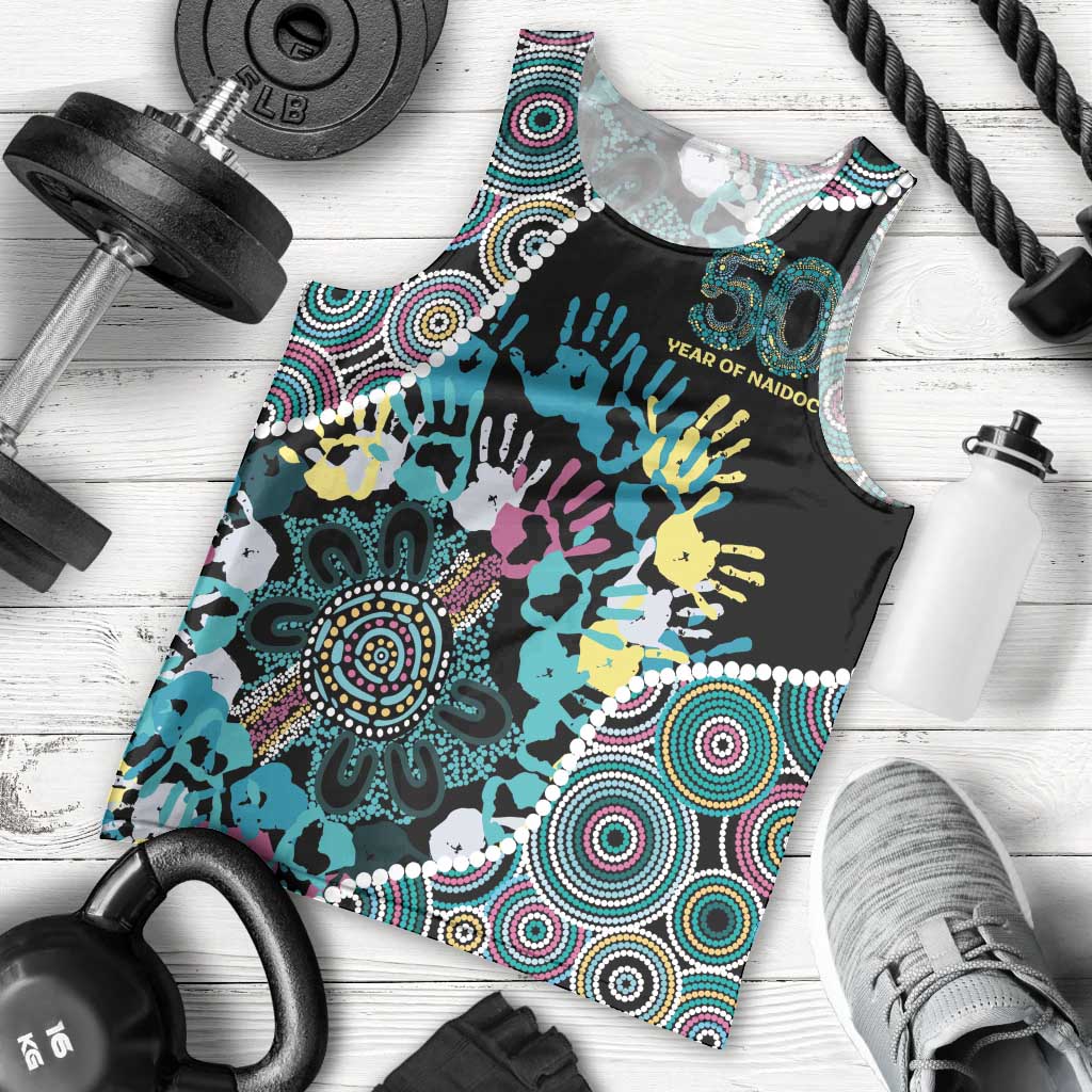 Honouring 50 Year Of NAIDOC Men Tank Top Honouring The Next Generation Pastel Aboriginal Art