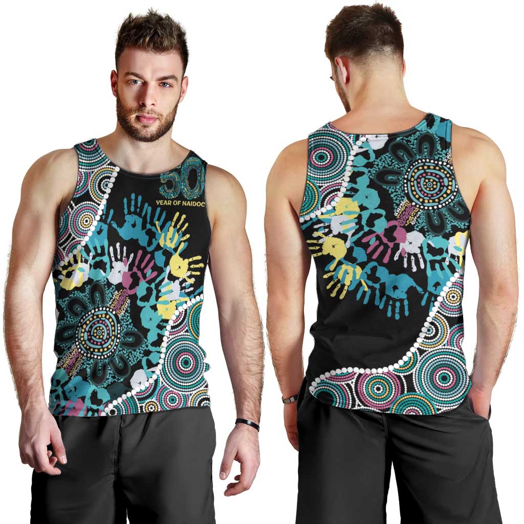 Honouring 50 Year Of NAIDOC Men Tank Top Honouring The Next Generation Pastel Aboriginal Art