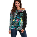 Honouring 50 Year Of NAIDOC Off Shoulder Sweater Honouring The Next Generation Pastel Aboriginal Art