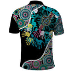Honouring 50 Year Of NAIDOC Polo Shirt Honouring The Next Generation Pastel Aboriginal Art