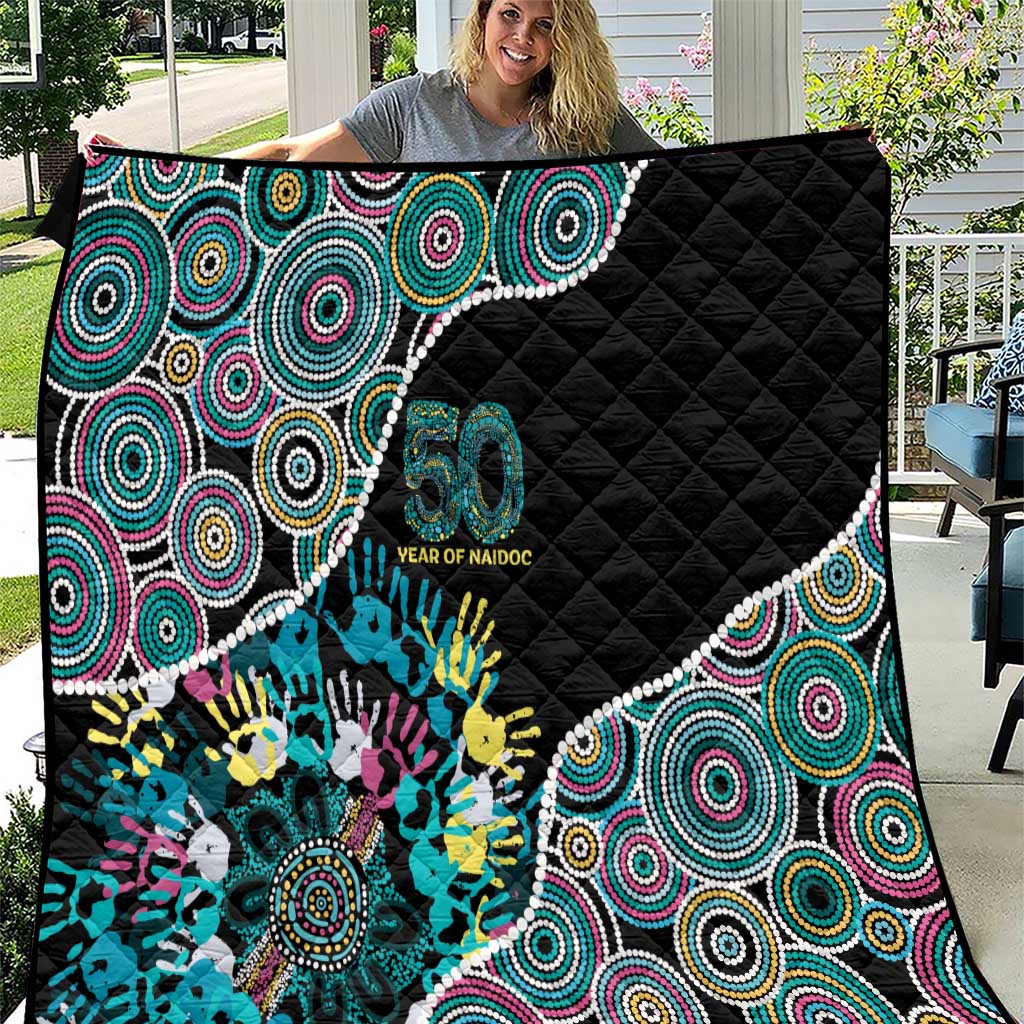 Honouring 50 Year Of NAIDOC Quilt Honouring The Next Generation Pastel Aboriginal Art