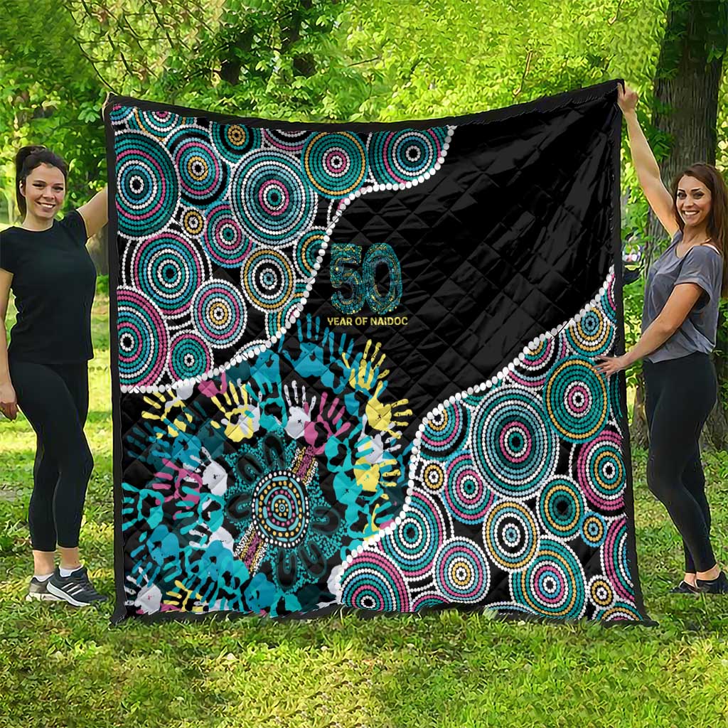 Honouring 50 Year Of NAIDOC Quilt Honouring The Next Generation Pastel Aboriginal Art