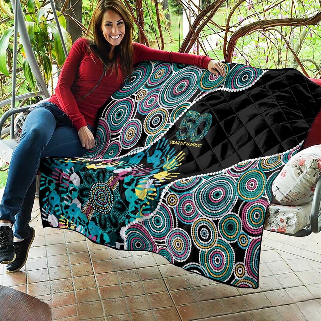 Honouring 50 Year Of NAIDOC Quilt Honouring The Next Generation Pastel Aboriginal Art