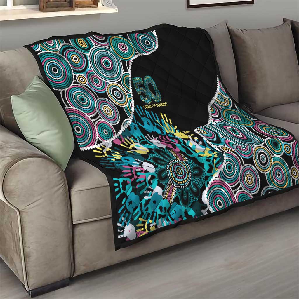 Honouring 50 Year Of NAIDOC Quilt Honouring The Next Generation Pastel Aboriginal Art
