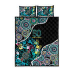Honouring 50 Year Of NAIDOC Quilt Bed Set Honouring The Next Generation Pastel Aboriginal Art