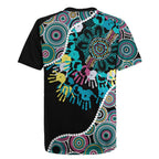 Honouring 50 Year Of NAIDOC Rugby Jersey Honouring The Next Generation Pastel Aboriginal Art