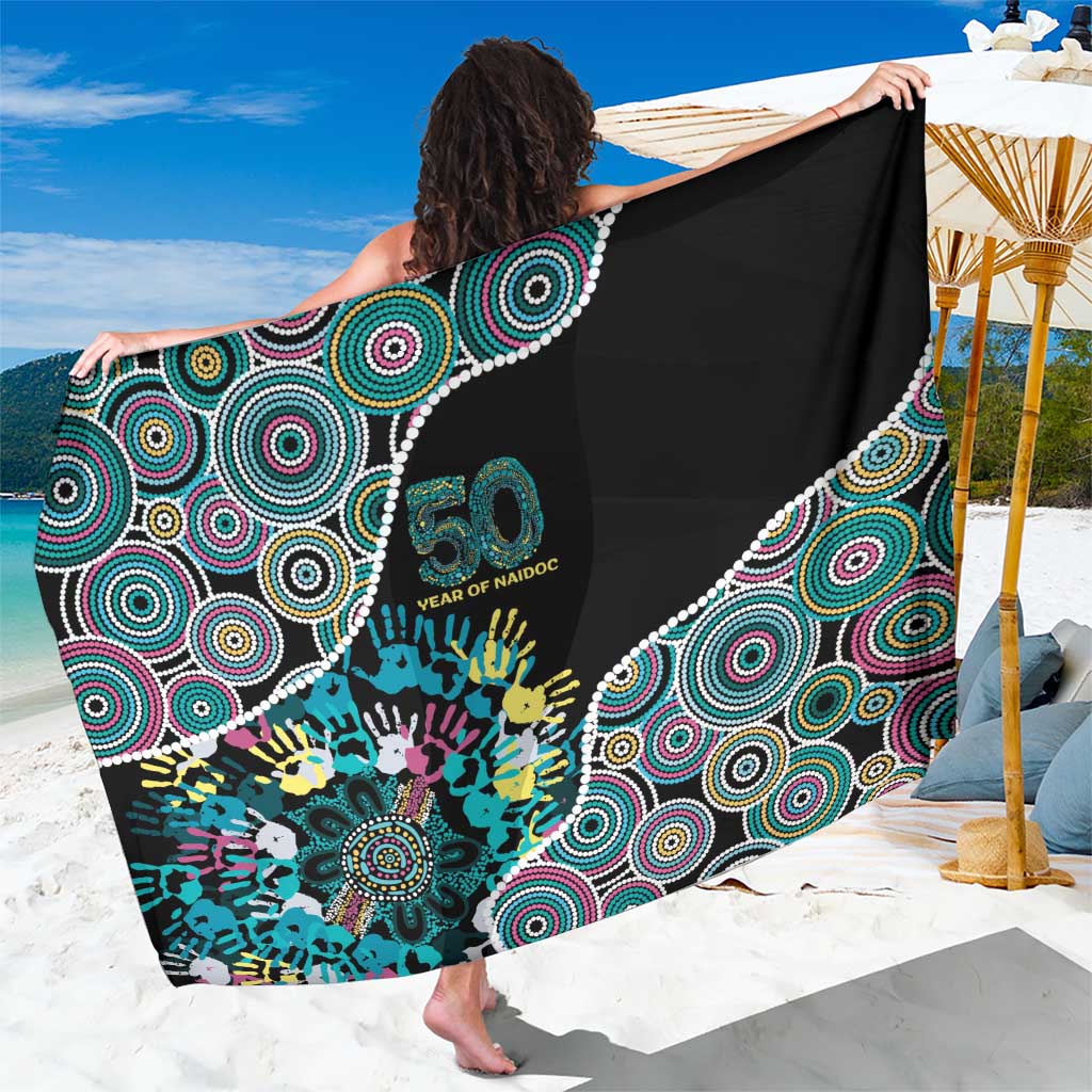 Honouring 50 Year Of NAIDOC Sarong Honouring The Next Generation Pastel Aboriginal Art