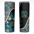 Honouring 50 Year Of NAIDOC Skinny Tumbler Honouring The Next Generation Pastel Aboriginal Art