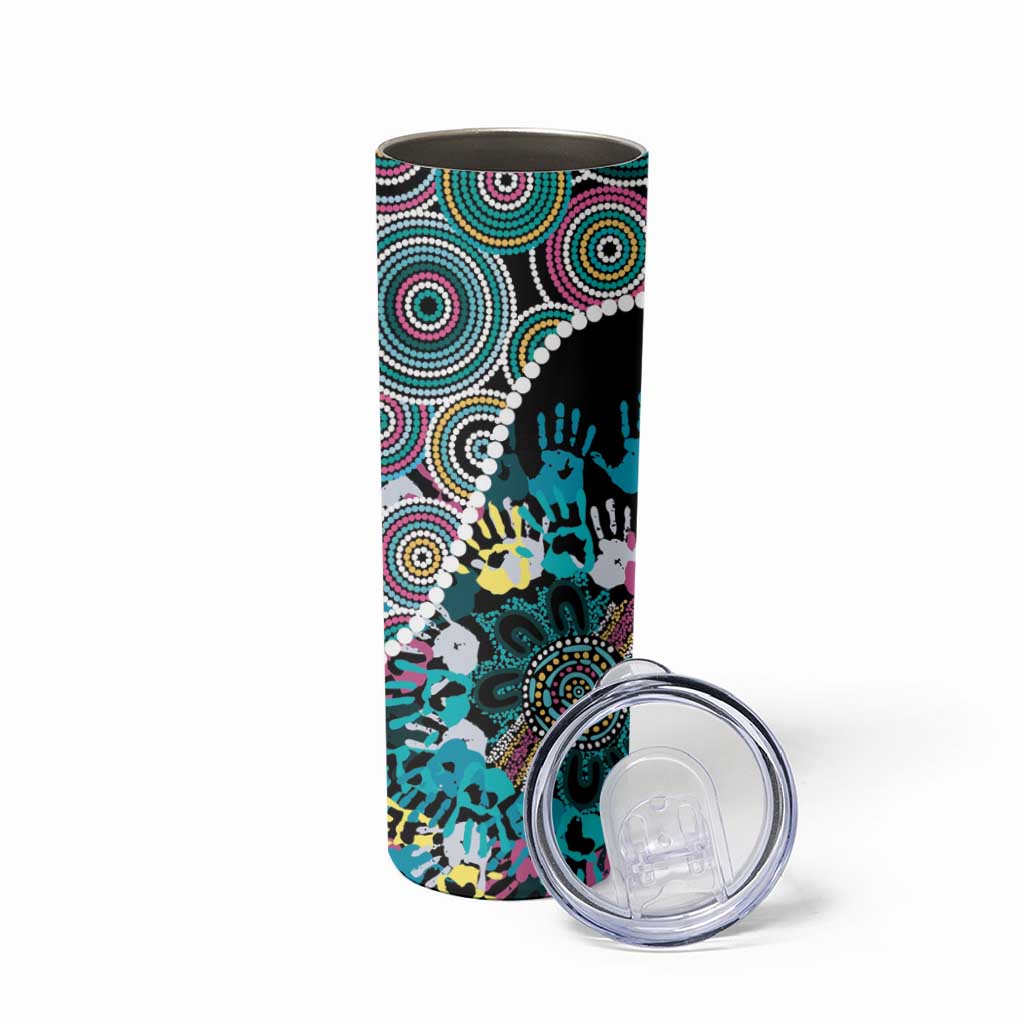 Honouring 50 Year Of NAIDOC Skinny Tumbler Honouring The Next Generation Pastel Aboriginal Art