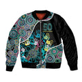 Honouring 50 Year Of NAIDOC Sleeve Zip Bomber Jacket Honouring The Next Generation Pastel Aboriginal Art