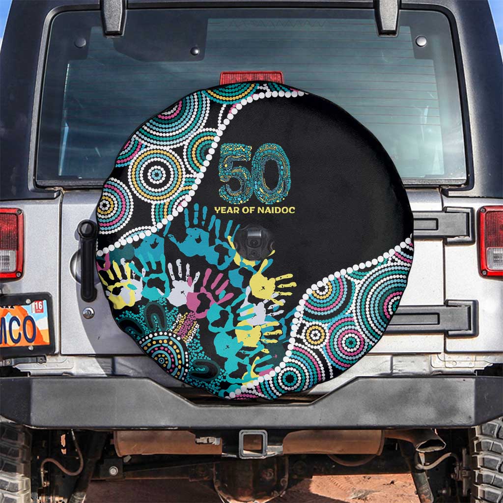 Honouring 50 Year Of NAIDOC Spare Tire Cover Honouring The Next Generation Pastel Aboriginal Art