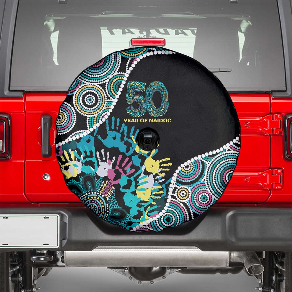 Honouring 50 Year Of NAIDOC Spare Tire Cover Honouring The Next Generation Pastel Aboriginal Art