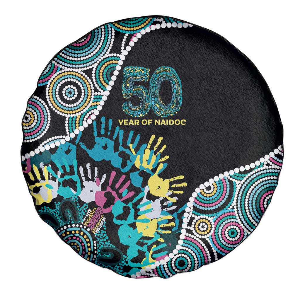 Honouring 50 Year Of NAIDOC Spare Tire Cover Honouring The Next Generation Pastel Aboriginal Art