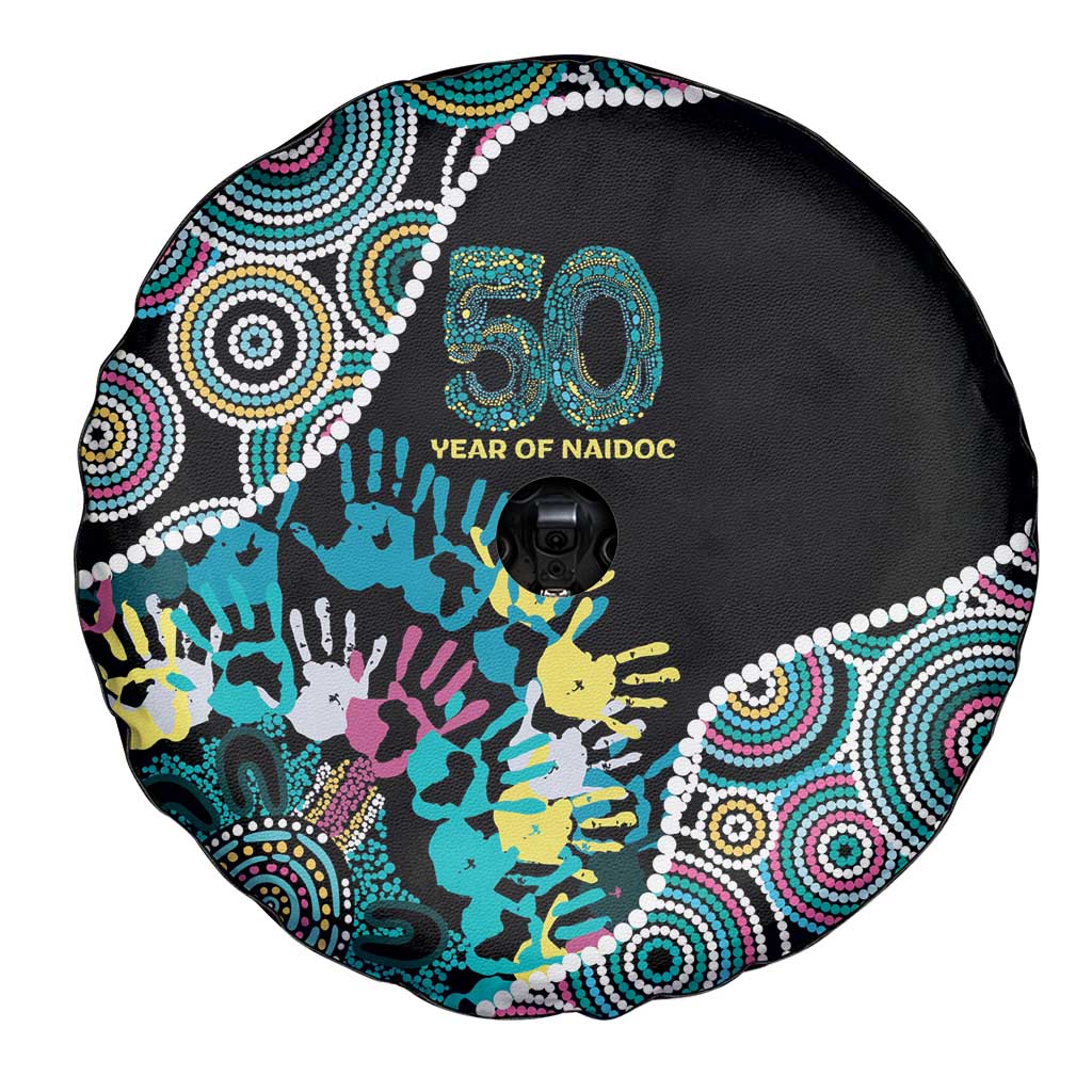 Honouring 50 Year Of NAIDOC Spare Tire Cover Honouring The Next Generation Pastel Aboriginal Art