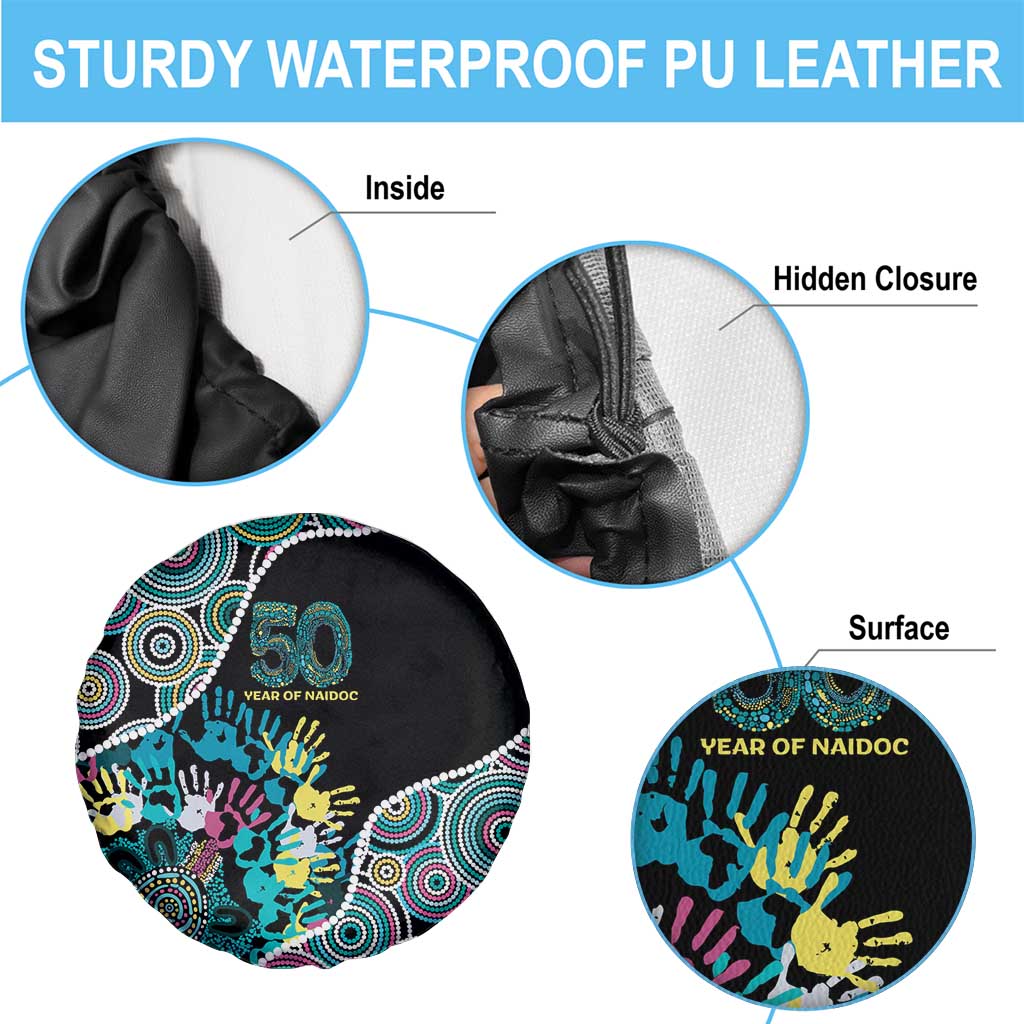Honouring 50 Year Of NAIDOC Spare Tire Cover Honouring The Next Generation Pastel Aboriginal Art