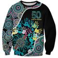 Honouring 50 Year Of NAIDOC Sweatshirt Honouring The Next Generation Pastel Aboriginal Art