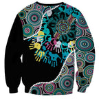 Honouring 50 Year Of NAIDOC Sweatshirt Honouring The Next Generation Pastel Aboriginal Art