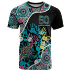Honouring 50 Year Of NAIDOC T Shirt Honouring The Next Generation Pastel Aboriginal Art