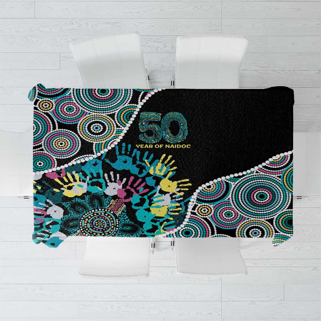 Honouring 50 Year Of NAIDOC Tablecloth Honouring The Next Generation Pastel Aboriginal Art
