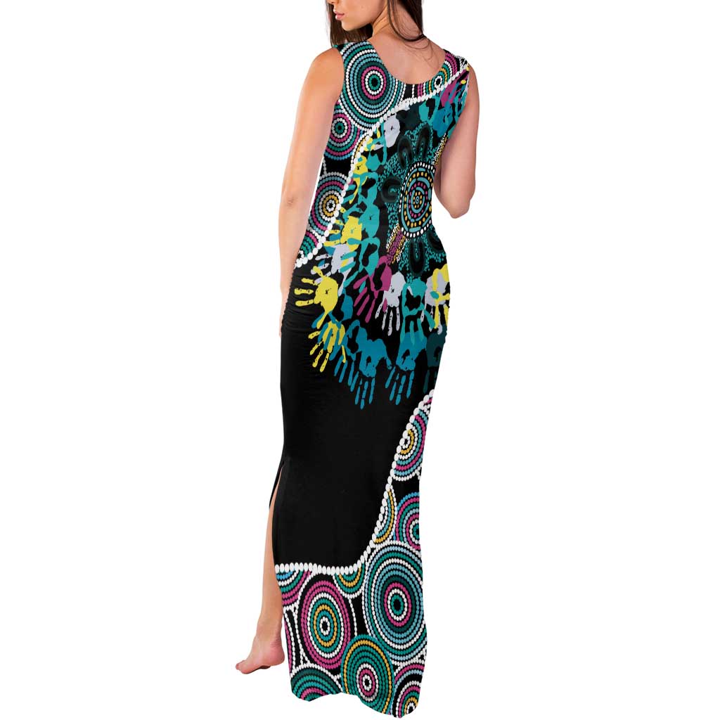 Honouring 50 Year Of NAIDOC Tank Maxi Dress Honouring The Next Generation Pastel Aboriginal Art
