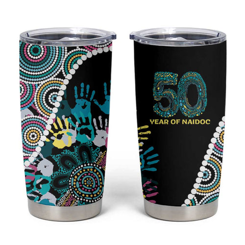 Honouring 50 Year Of NAIDOC Tumbler Cup Honouring The Next Generation Pastel Aboriginal Art