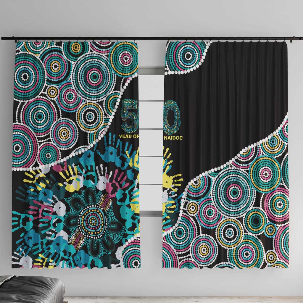 Honouring 50 Year Of NAIDOC Window Curtain Honouring The Next Generation Pastel Aboriginal Art