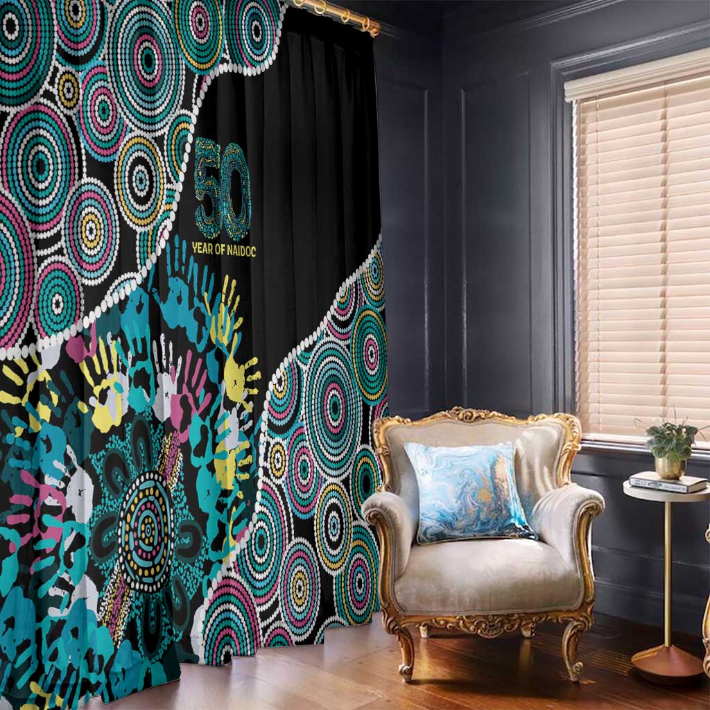 Honouring 50 Year Of NAIDOC Window Curtain Honouring The Next Generation Pastel Aboriginal Art