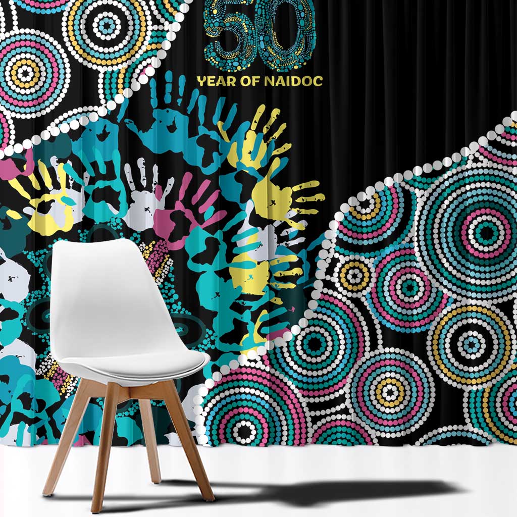 Honouring 50 Year Of NAIDOC Window Curtain Honouring The Next Generation Pastel Aboriginal Art
