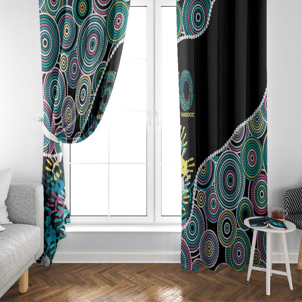 Honouring 50 Year Of NAIDOC Window Curtain Honouring The Next Generation Pastel Aboriginal Art