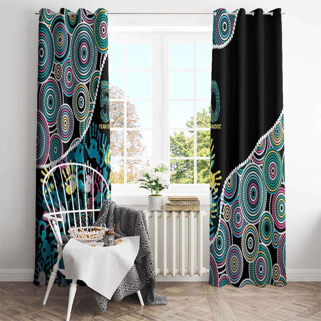 Honouring 50 Year Of NAIDOC Window Curtain Honouring The Next Generation Pastel Aboriginal Art