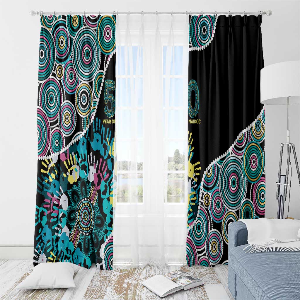Honouring 50 Year Of NAIDOC Window Curtain Honouring The Next Generation Pastel Aboriginal Art