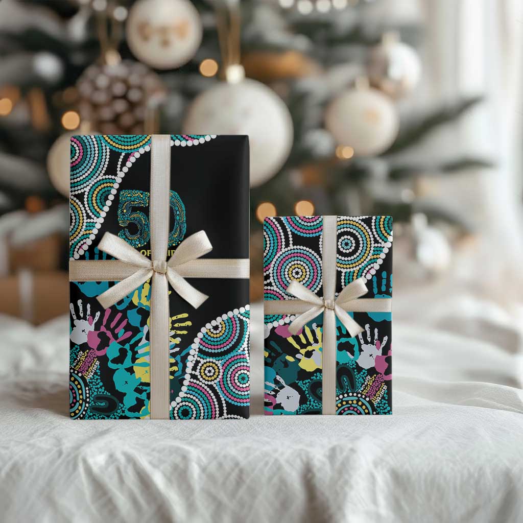 Honouring 50 Year Of NAIDOC Wrapping Paper Honouring The Next Generation Pastel Aboriginal Art - Aussie Hoodie