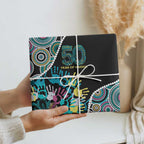 Honouring 50 Year Of NAIDOC Wrapping Paper Honouring The Next Generation Pastel Aboriginal Art - Aussie Hoodie